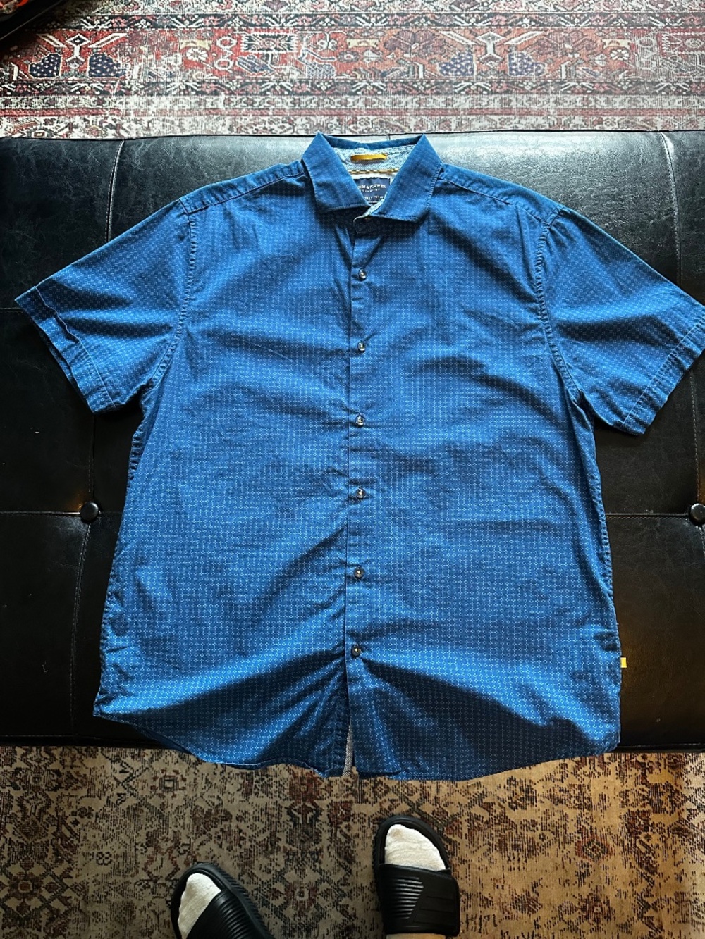Denim & Flower Mens Button-down shirt (blue)